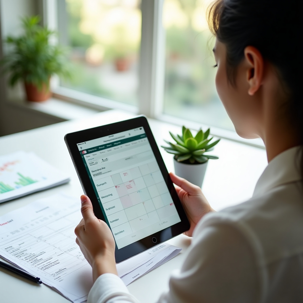 Pianificazione digitale degli interventi di manutenzione verde su tablet